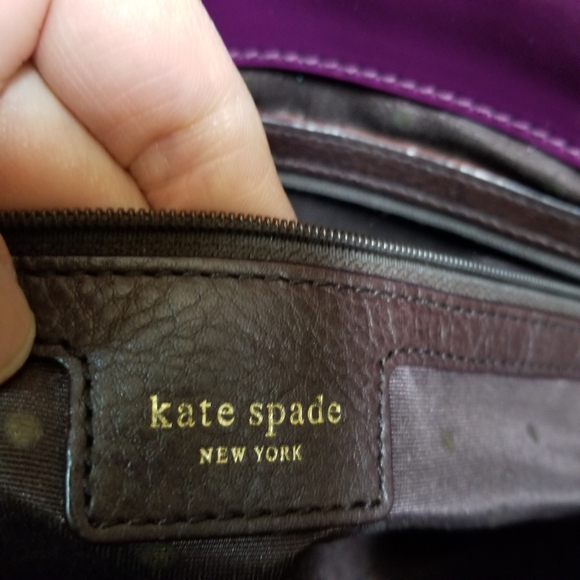 Beautiful Kate Spade purple patent leather purse. - Picture 4 of 7